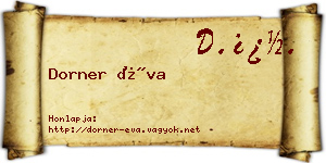Dorner Éva névjegykártya
